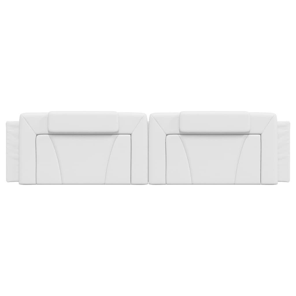 Cuscino Testiera Viana Bianco 200 cm in Similpelle 374815
