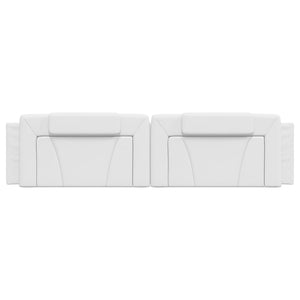 Cuscino Testiera Viana Bianco 200 cm in Similpelle 374815