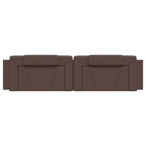 Cuscino Testiera-Cuscino per Testiera Viana Marrone 200 cm in Similpelle