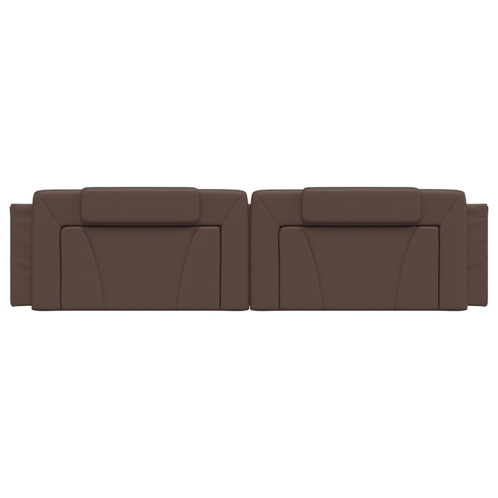 Cuscino Testiera-Cuscino per Testiera Viana Marrone 200 cm in Similpelle