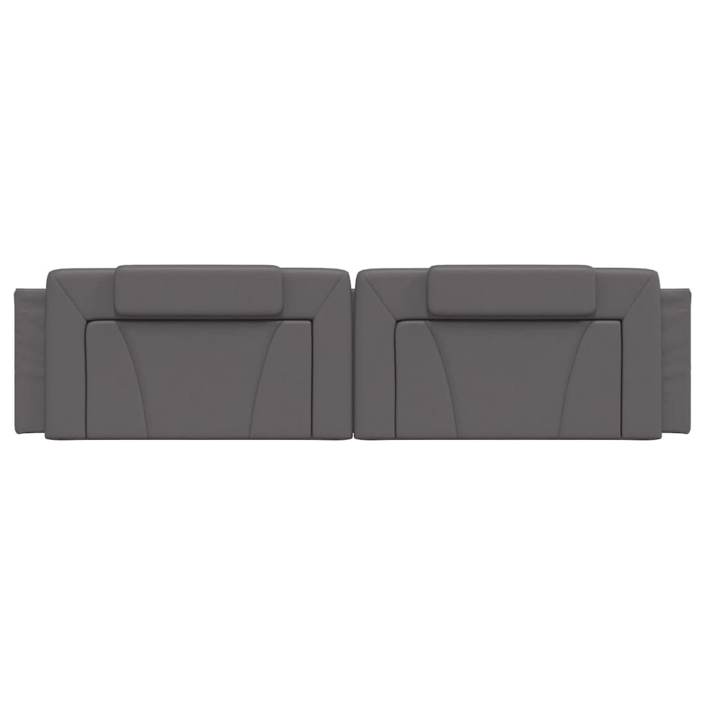 Cuscino Testiera Viana Grigio 200 cm in Similpelle 374817