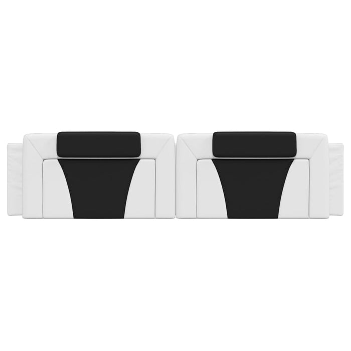 Cuscino Testiera Viana Nero e Bianco 200 cm in Similpelle 374820