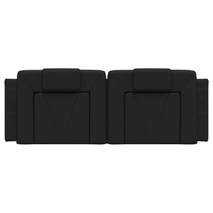 Cuscino Testiera-Cuscino per Testiera Viana Nero 152 cm in Similpelle