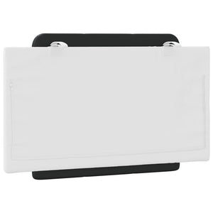 Cuscino Testiera Zadar Nero e Bianco 80 cm in Similpelle 374835