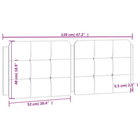 Cuscino Testiera-Cuscino per Testiera Zadar Cappuccino 120 cm in Similpelle