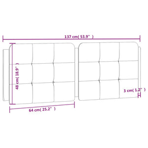 Cuscino Testiera-Cuscino per Testiera Zadar Nero 137 cm in Similpelle