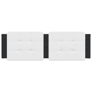 Cuscino Testiera Zadar Bianco e Nero 160 cm in Similpelle 374871