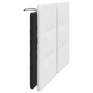 Cuscino Testiera Zadar Bianco e Nero 160 cm in Similpelle 374871