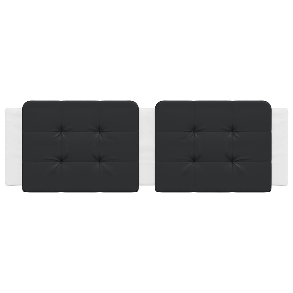 Cuscino Testiera Zadar Nero e Bianco 160 cm in Similpelle 374872