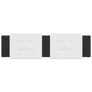Cuscino Testiera Bianco e Nero 180 cm in Similpelle