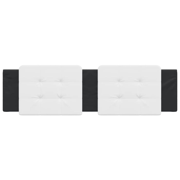 Cuscino Testiera Bianco e Nero 180 cm in Similpelle