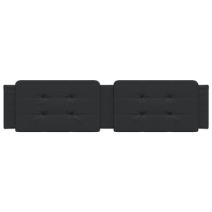 Cuscino Testiera Zadar Nero 200 cm in Similpelle 374883