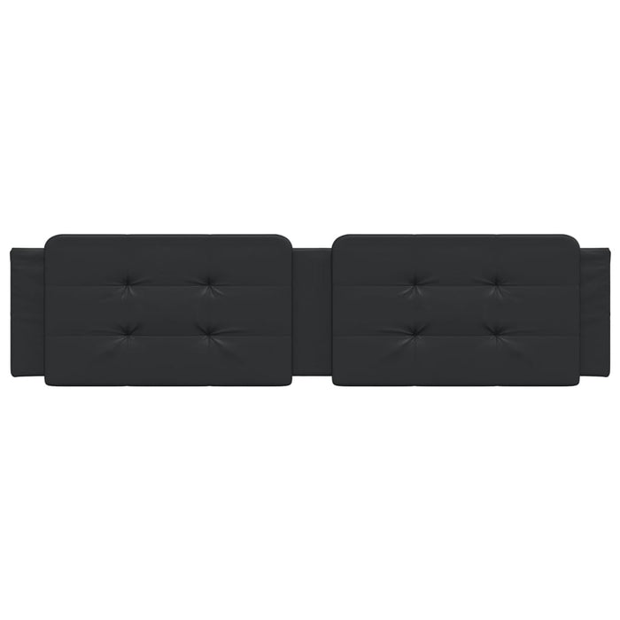 Cuscino Testiera Zadar Nero 200 cm in Similpelle 374883