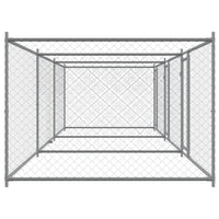 Gabbia per cani con porte 6 x 2 x 1,5 m acciaio zincato grigio 02_0041625