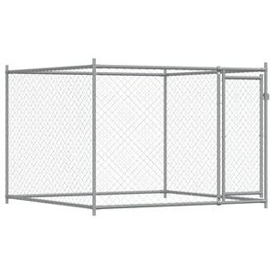 Gabbia per cani con porte 6 x 2 x 1,5 m acciaio zincato grigio 02_0041625