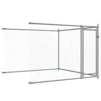Gabbia per cani con porte 6 x 2 x 1,5 m acciaio zincato grigio 02_0041625