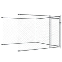 Gabbia per cani con porte 8 x 2 x 1,5 m acciaio zincato grigio 02_0041626