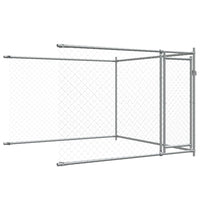 Gabbia per cani con porte 10 x 2 x 1,5 m acciaio zincato grigio 02_0041622