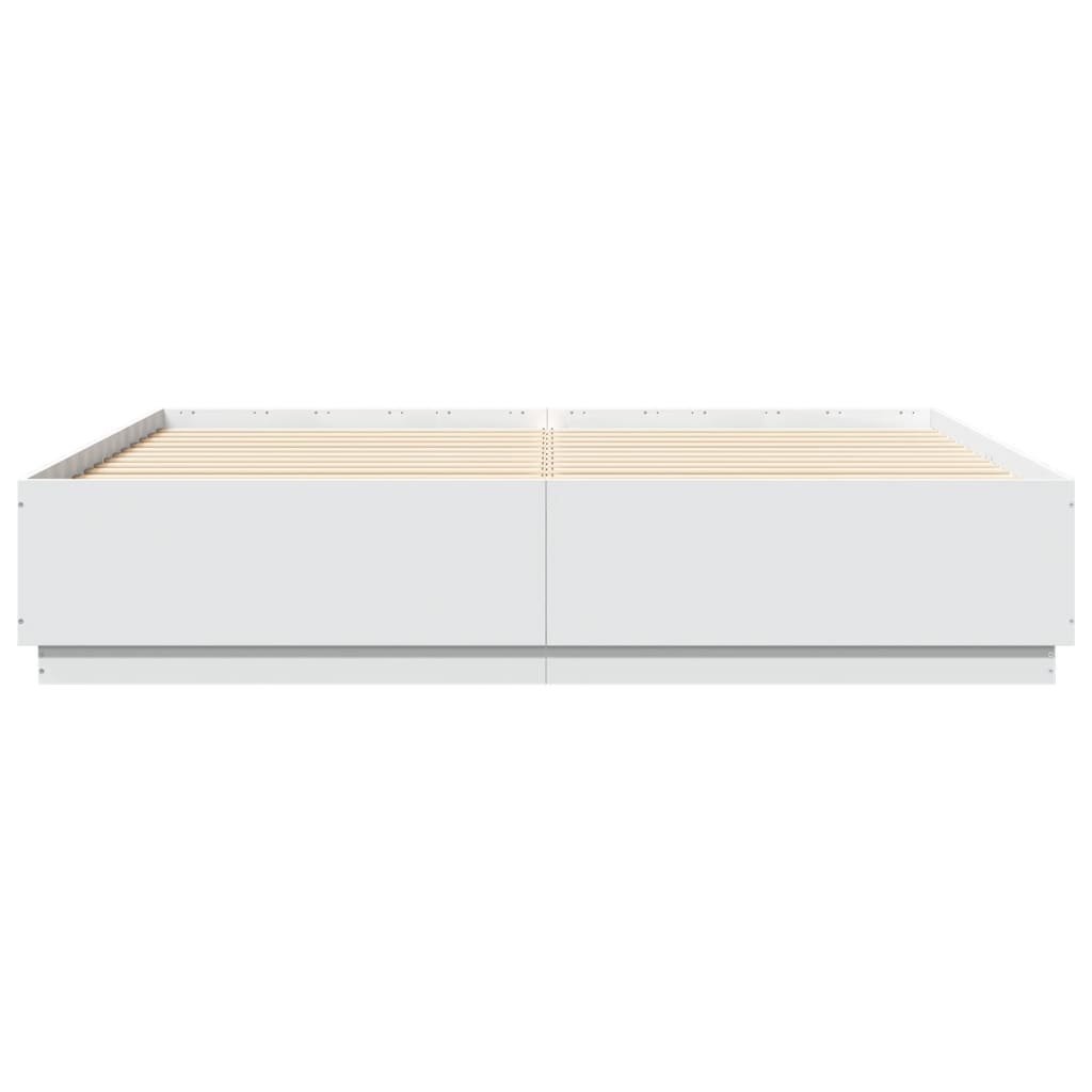 Giroletto con Luci LED Bianco 200x200 cm in Legno Multistrato 3209583