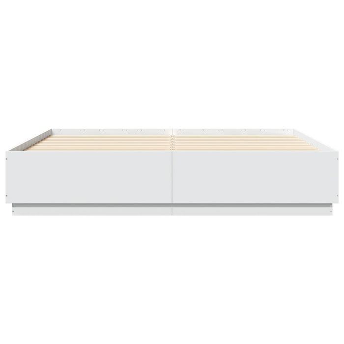 Giroletto con Luci LED Bianco 200x200 cm in Legno Multistrato 3209583