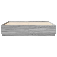 Giroletto Luci LED Grigio Sonoma 200x200 cm Legno Multistrato 3209588