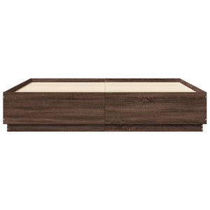 Giroletto Luci LED Rovere Marrone 200x200 cm Legno Multistrato 3209589