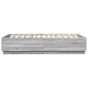 Giroletto Luci LED Grigio Sonoma 120x200 cm Legno Multistrato 3209623