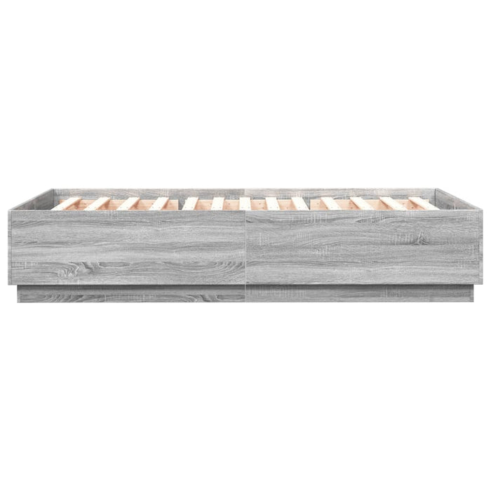 Giroletto Luci LED Grigio Sonoma 120x200 cm Legno Multistrato 3209623