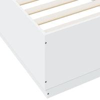 Giroletto con Luci LED Bianco 100x200 cm in Legno Massello 3209625