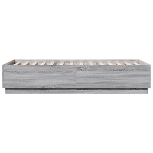 Giroletto Luci LED Grigio Sonoma 100x200cm in Legno Multistrato 3209630