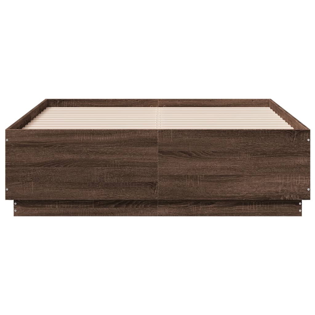 Giroletto Luci LED Rovere Marrone 140x190 cm Legno Multistrato 3209645
