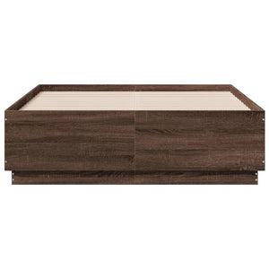 Giroletto Luci LED Rovere Marrone 140x190 cm Legno Multistrato 3209645