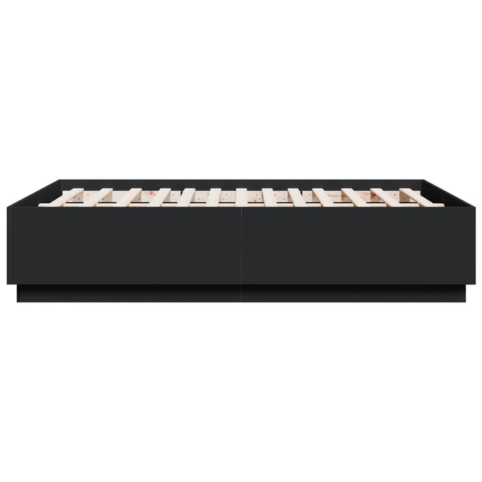 Giroletto con Luci LED Nero 120x190 cm in Legno Multistrato 3209654