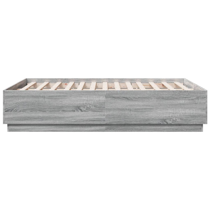 Giroletto Luci LED Grigio Sonoma 120x190 cm Legno Multistrato 3209658