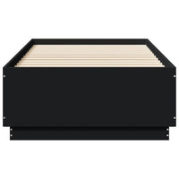 Giroletto con Luci LED Nero 90x190 cm in Legno Multistrato 3209661