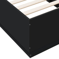Giroletto con Luci LED Nero 90x190 cm in Legno Multistrato 3209661