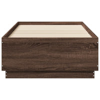 Giroletto Luci LED Rovere Marrone 90x190cm in Legno Multistrato 3209666