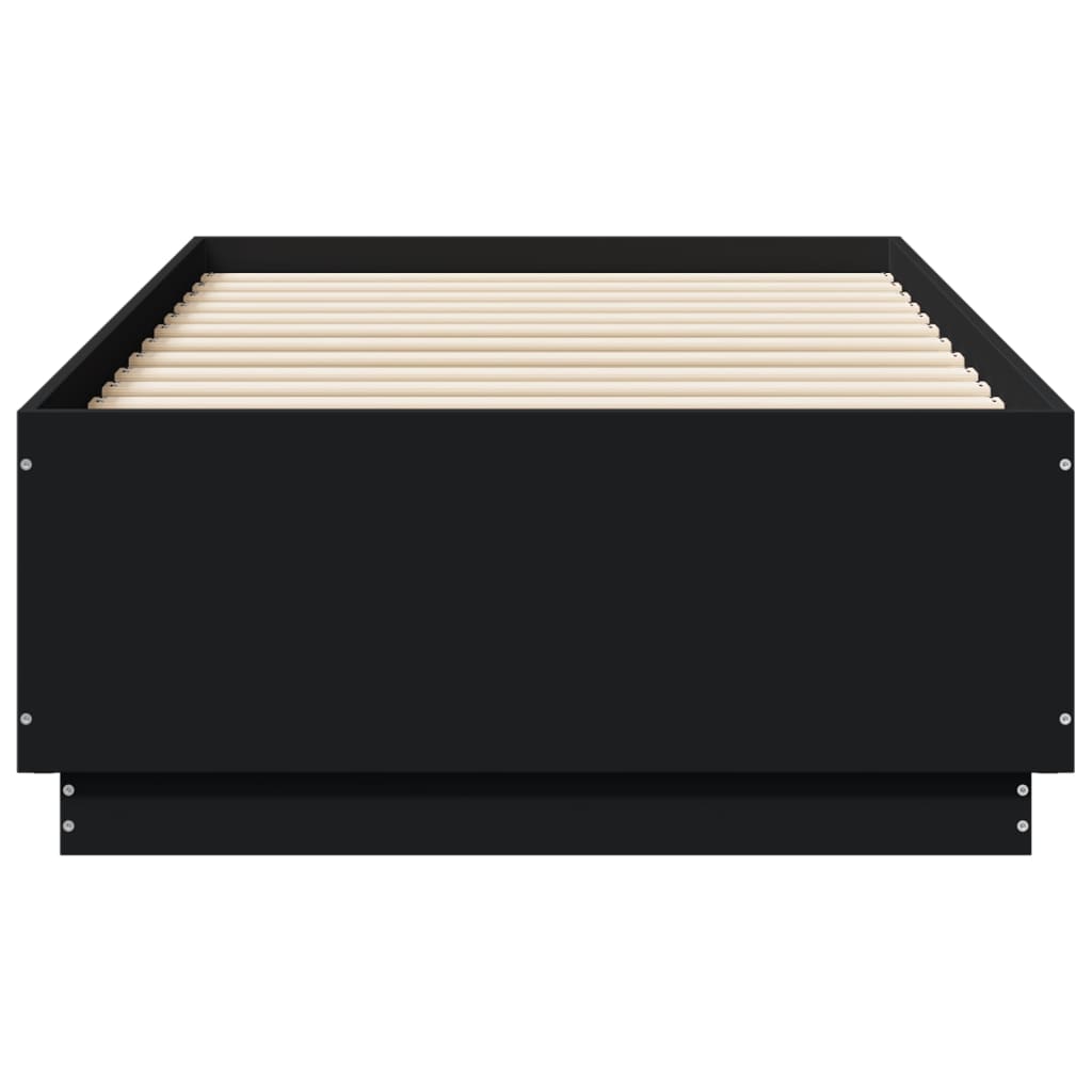 Giroletto con Luci LED Nero 75x190 cm in Legno Multistrato 3209668