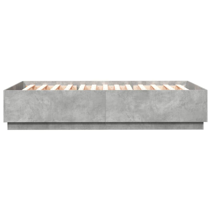 Giroletto-Struttura Letto Grigio Cemento 160x200 cm in Legno Multistrato 449807