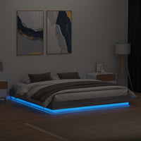 Giroletto con Luci LED Grigio Sonoma 180x200 cm 3209777