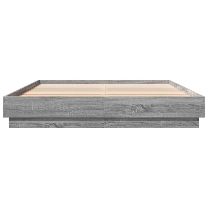 Giroletto con Luci LED Grigio Sonoma 160x200 cm 3209784