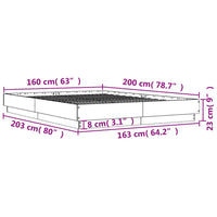 Giroletto Grigio Sonoma 160x200 cm in Legno Multistrato 3209847