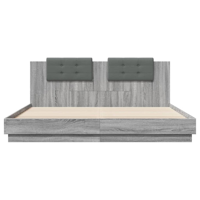 Giroletto Testiera Grigio Sonoma 160x200 cm Legno Multistrato 3209910