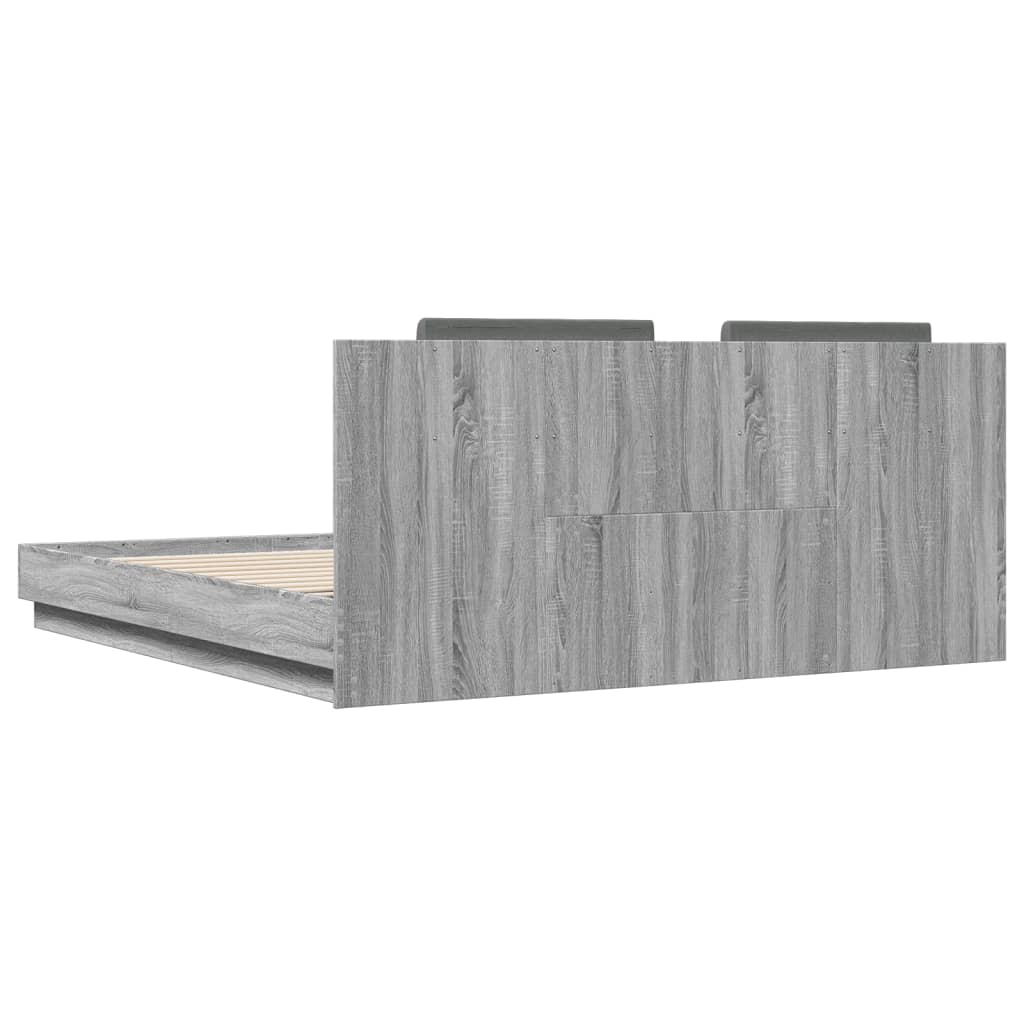 Giroletto Testiera Grigio Sonoma 160x200 cm Legno Multistrato 3209910