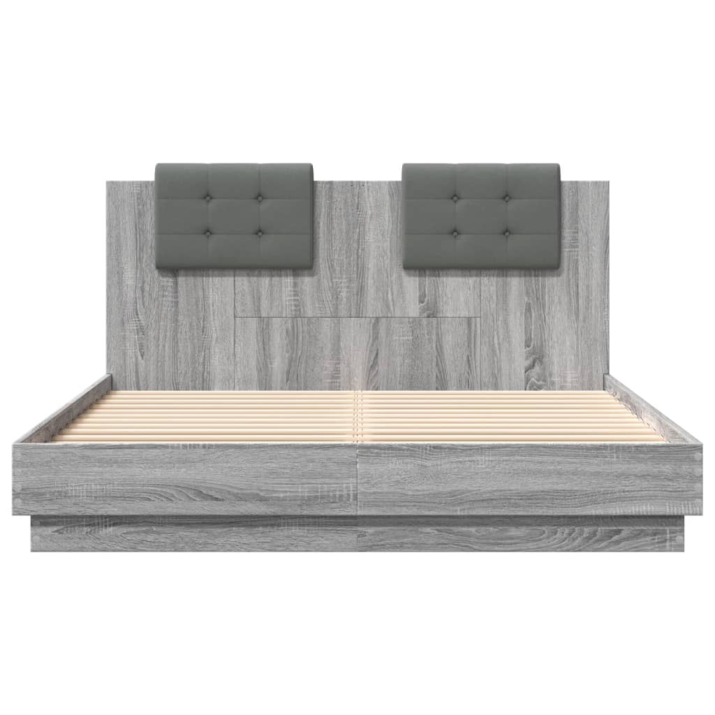 Giroletto Testiera Grigio Sonoma 150x200 cm Legno Multistrato 3209917