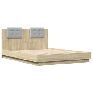 Giroletto Testiera-Struttura Letto Rovere Sonoma 140x200 cm Legno Multistrato 228350