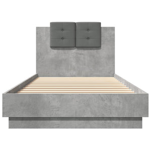 Giroletto Testiera Grigio Cemento 100x200 cm Legno Multistrato 3209936