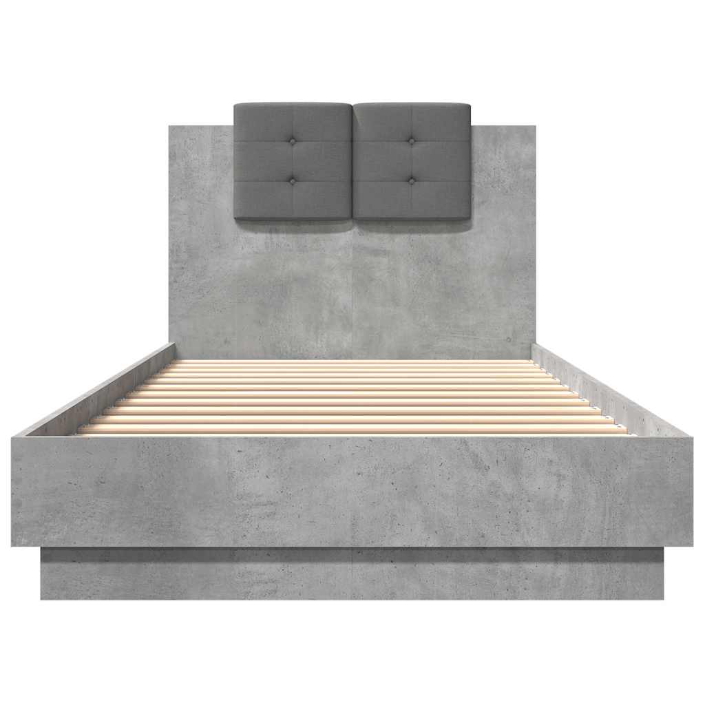 Giroletto Testiera Grigio Cemento 90x200 cm Legno Multistrato 3209943