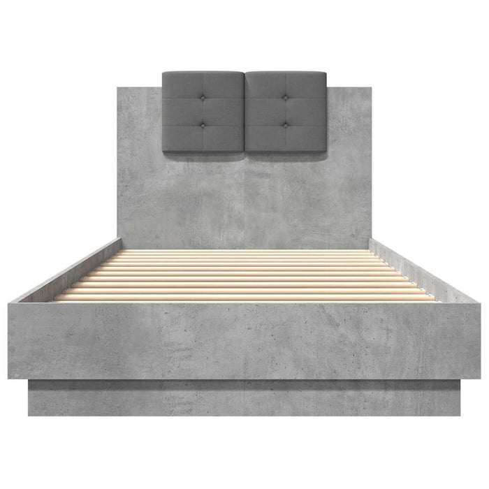 Giroletto Testiera Grigio Cemento 90x200 cm Legno Multistrato 3209943