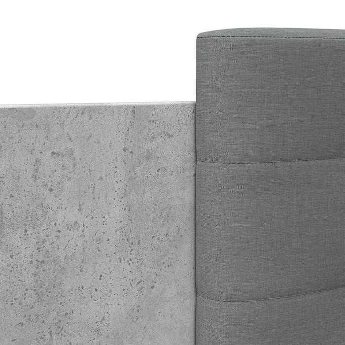 Giroletto Testiera-Struttura Letto Grigio Cemento 90x200 cm Legno Multistrato 540459